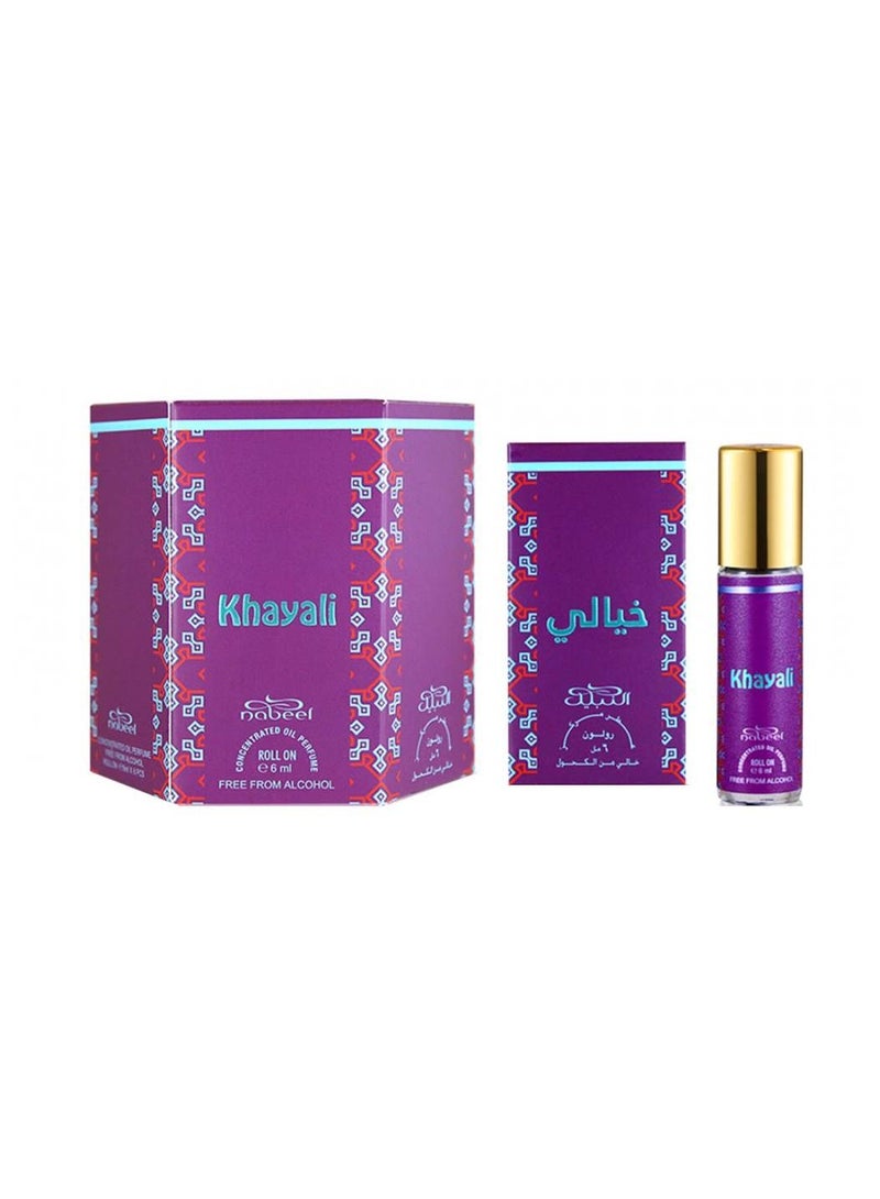 Nabeel 2 Pcs Nabeel Khayali Alcohol-Free Roll-On Oil Perfume 6ML Long-Lasting Oriental Attar with Luxurious Floral & Woody Notes - Image 2